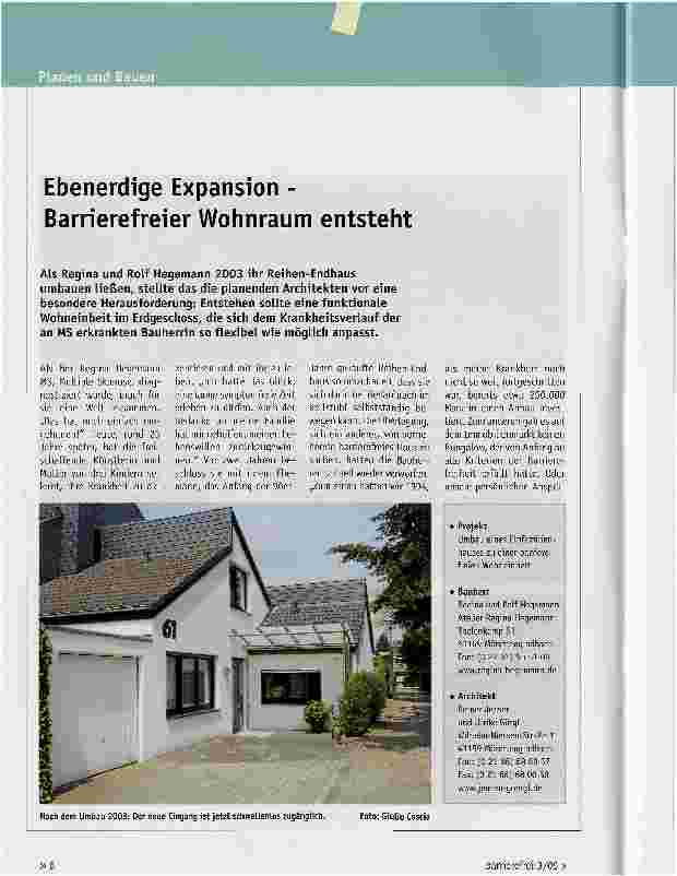 Vorschauseite 1: Ebenerdige Expansion -Barrierefreier Wohnraum entsteht