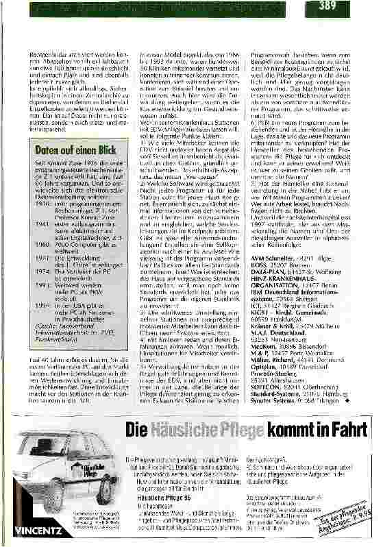 Vorschauseite 4: Der maschinelle Dummkopf hat viele gute Seiten EDV-Programme im Krankenhaus