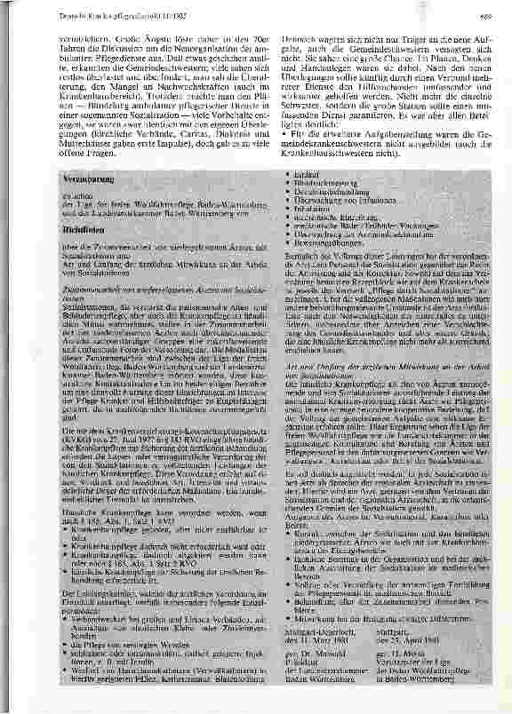 Vorschauseite 2: Das neue Selbstbewußtsein in der Gemeindekrankenpflege
