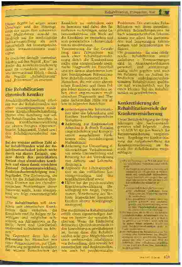 Vorschauseite 3: Rehabilitation, Prävention, Kur Notwenidge Differenzierung