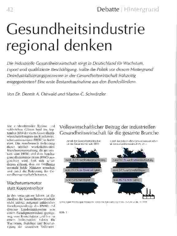 Vorschauseite 1: Gesundheitsindustrie regional denken