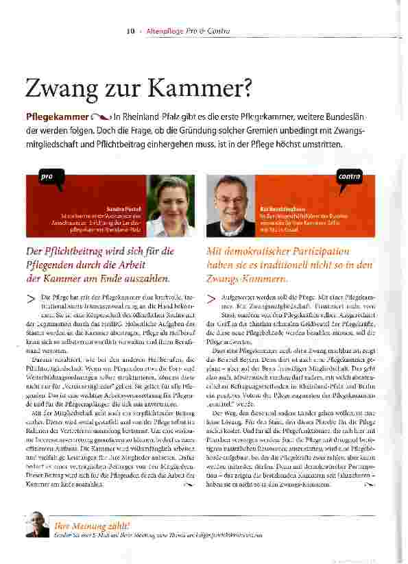 Vorschauseite 1: Zwang zur Kammer?