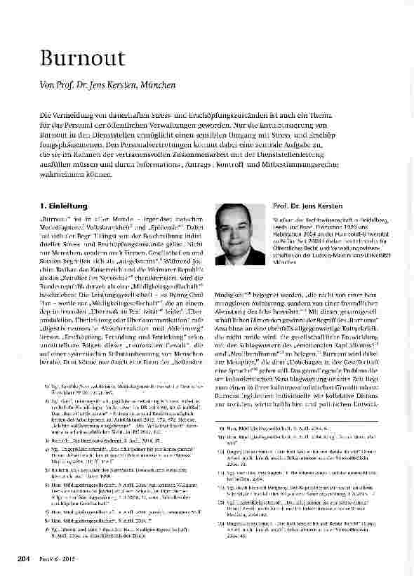 Vorschauseite 1: Burnout