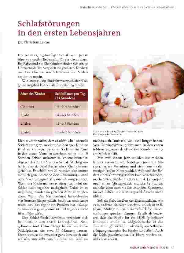 Vorschauseite 1: Schlafstörungen in den ersten Lebensjahren