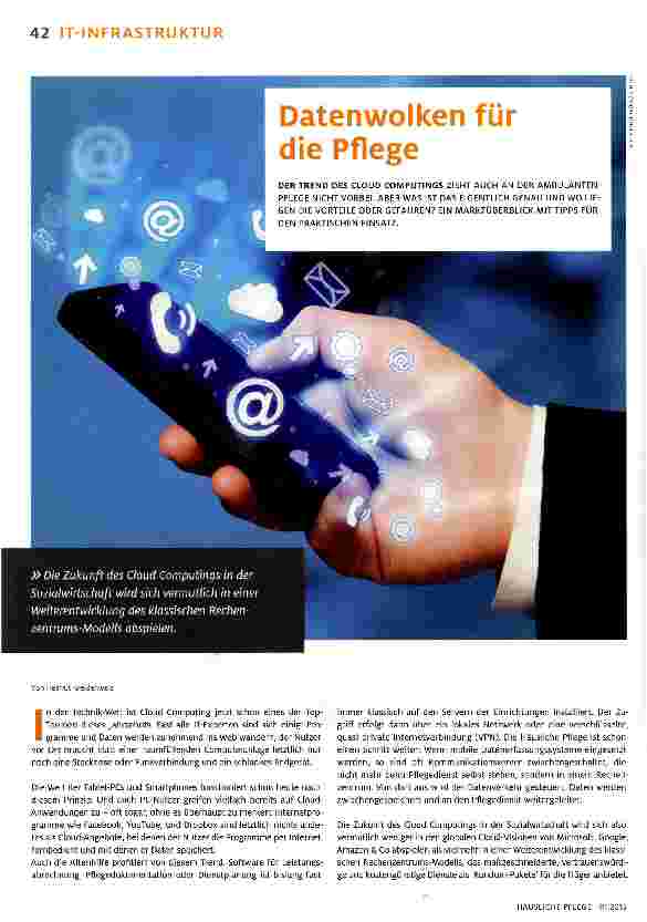 Vorschauseite 1: Datenwolken für die Pflege