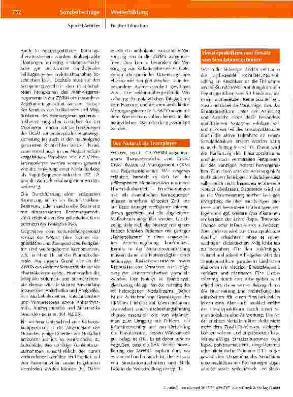 Vorschauseite 4: Zusatzweiterbildungsordnung Notfallmedizin
