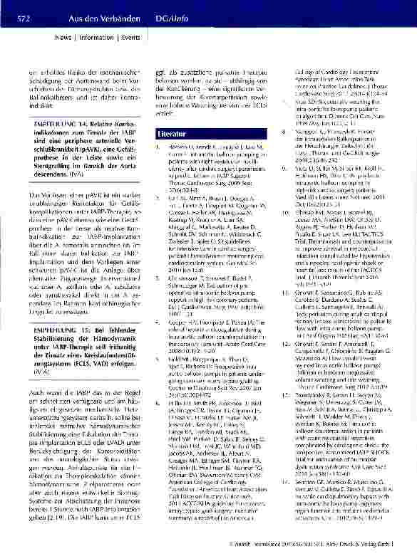 Vorschauseite 5: S3-Leitlinie: Einsatz der intraaortalen Ballongegenpulsation in der Herzchirurgie