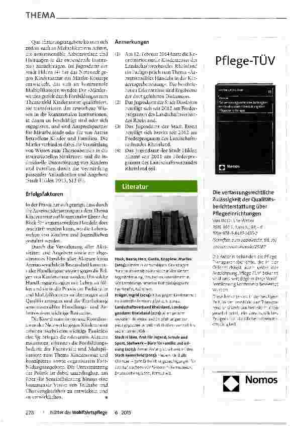 Vorschauseite 3: Armut verhindert Teilhabe