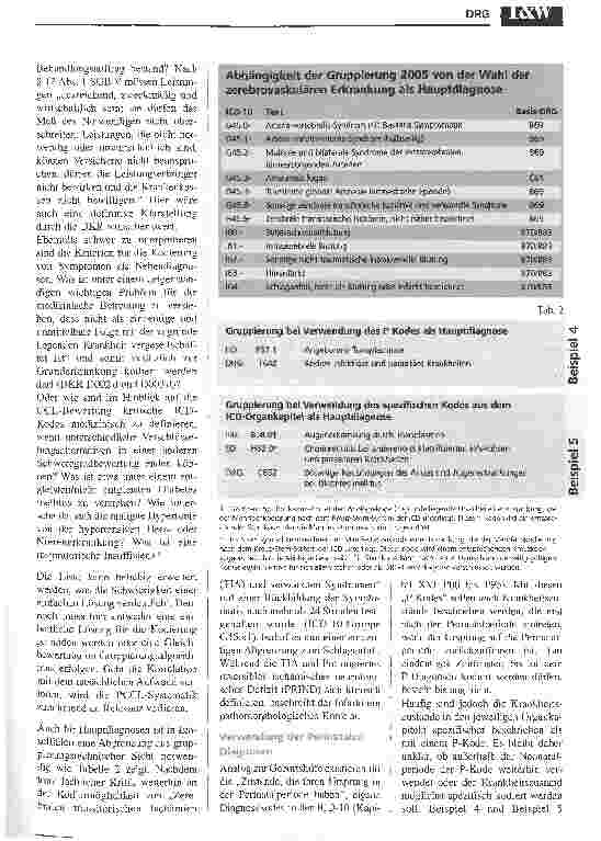 Vorschauseite 3: Vorstellung und Bewertung der Deutschen KodierrichtlinienWesentliche Änderungen - DRG-Dokumentation 2005