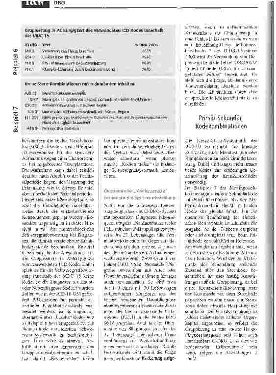 Vorschauseite 5: Vorstellung und Bewertung der Deutschen KodierrichtlinienWesentliche Änderungen - DRG-Dokumentation 2005