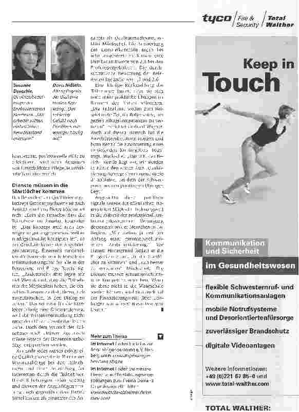 Vorschauseite 4: Kompetenzen erlangenPflegedienste profitieren vom gerontopsychiatrischen Qualifizierungsangebot der Angehörigenberatung e. V. Nürnberg - ein Porträt