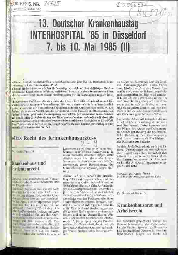 Vorschauseite 1: Das Recht des Krankenhausarztes