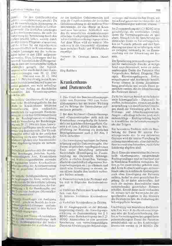 Vorschauseite 5: Das Recht des Krankenhausarztes