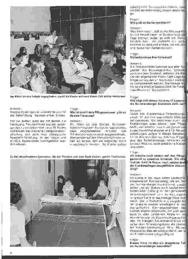 Vorschauseite 5: Die Rheuma-Kinderklinik Garmisch-Partenkirchen der Rummelsbacher Anstalten der Inneren Mission e. V.