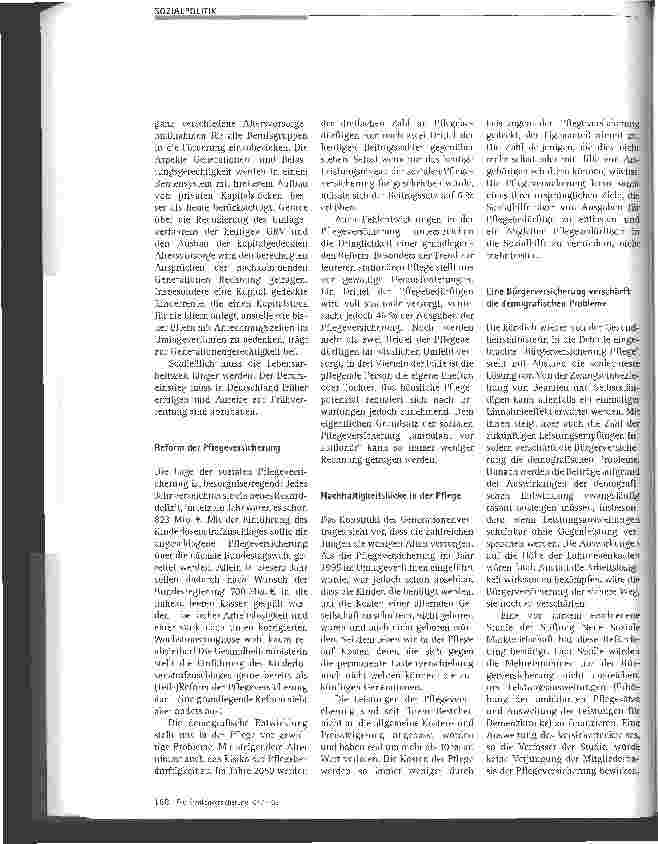 Vorschauseite 3: Fürs Alter Vorsorgen: Reformen der Rentenund Pflegeversicherung notwendig