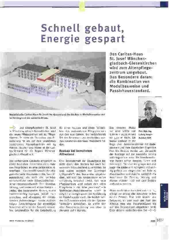 Vorschauseite 1: Schnell gebaut, Energie gespart