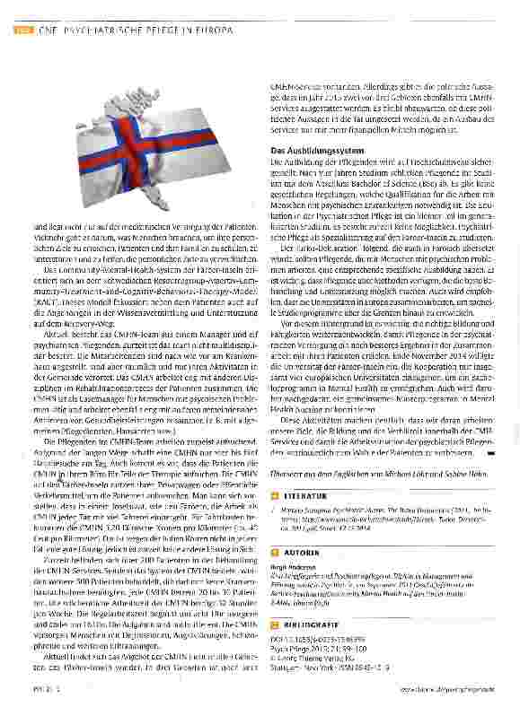 Vorschauseite 2: Färöer-Inseln Community Menta Health Nursing
