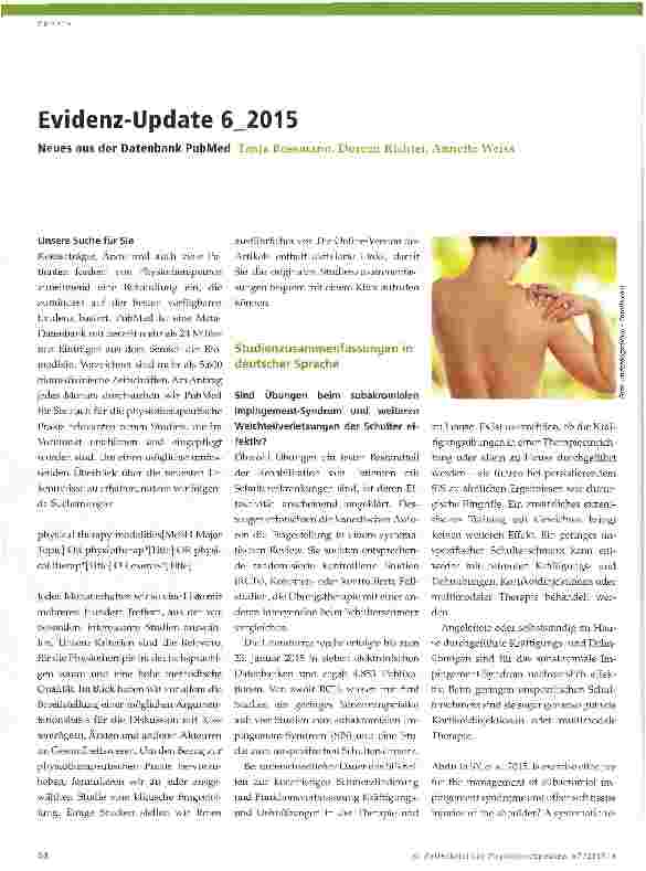 Vorschauseite 1: Evidenz-Update 6_2015
