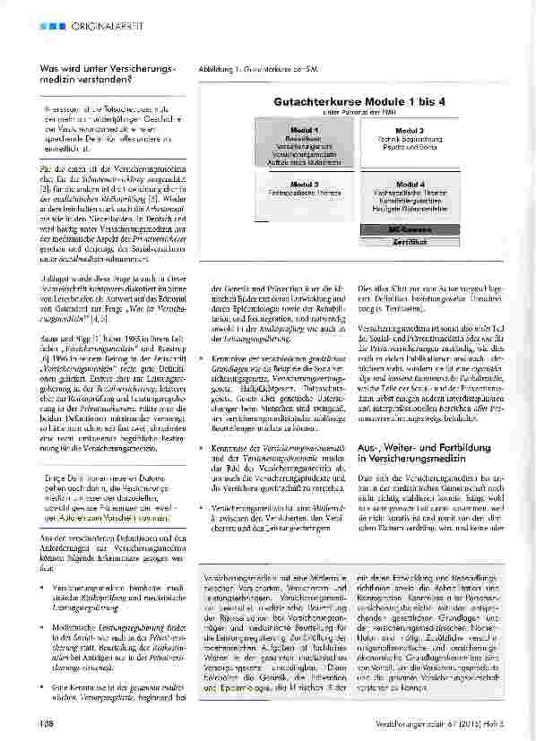 Vorschauseite 3: Versicherungsmedizin - eine Auslegeordnung aus schweizerischer Sicht