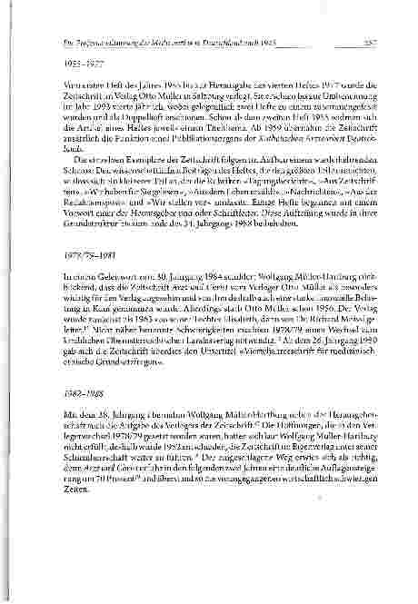 Vorschauseite 5: Die Professionalisierung der Medizinethik in Deutschland nach 1945: Zur Frühgeschichte der Zeitschrift Arzt und Christ