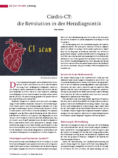 Vorschauseite 1: Cardio-CT: die Revolution in der Herzdiagnostik