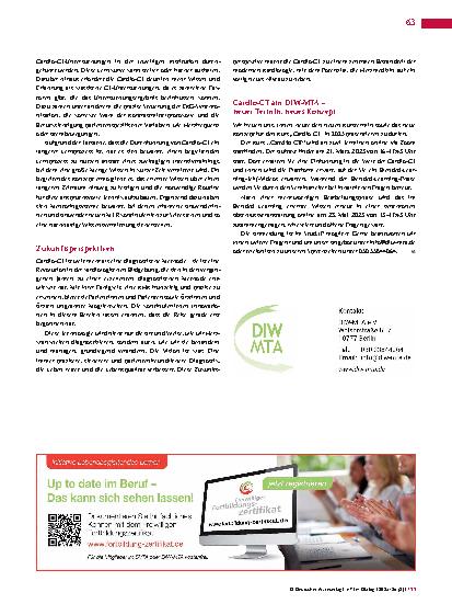 Vorschauseite 2: Cardio-CT: die Revolution in der Herzdiagnostik