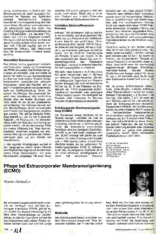Vorschauseite 1: Pflege bei Extracorporaler Membranoxigenierung (ECMO)