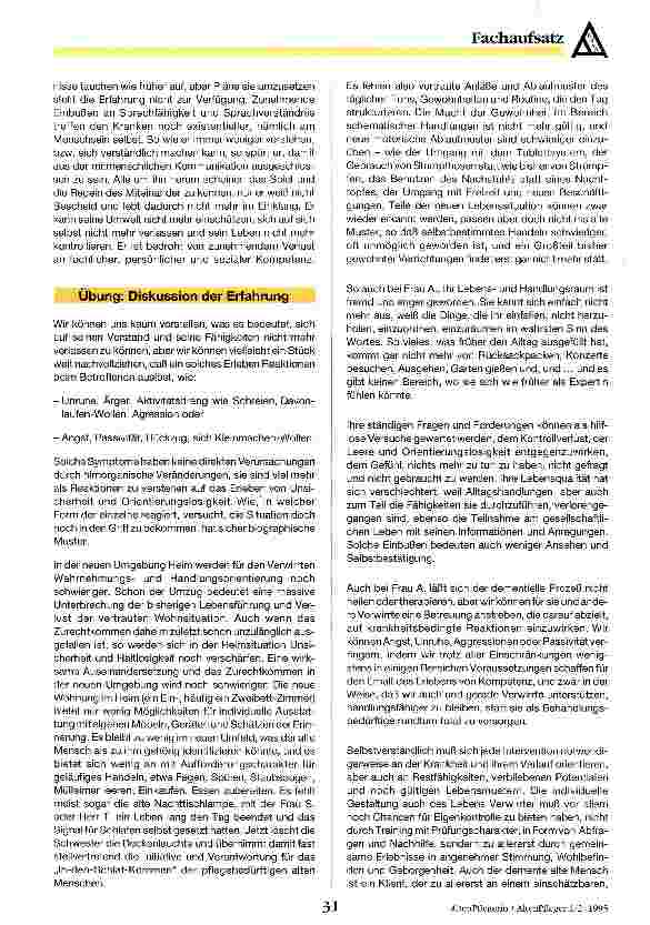 Vorschauseite 4: Kompetenz im Alter Der professionelle Umgang mit verwirrten alten Menschen
