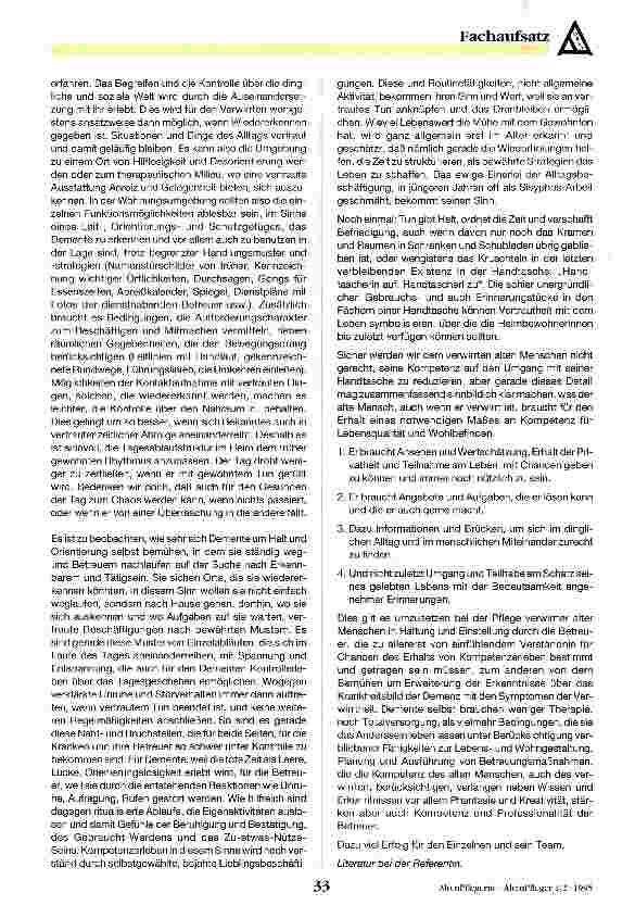 Vorschauseite 6: Kompetenz im Alter Der professionelle Umgang mit verwirrten alten Menschen