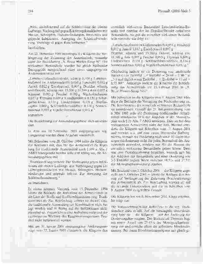 Vorschauseite 2: Aufnahme einer Stoffkombination in die sog. TraditionslisteVerwaltungsgericht Köln, Urteil vom 15. Dezember 2004 - 24 K 8167/01
