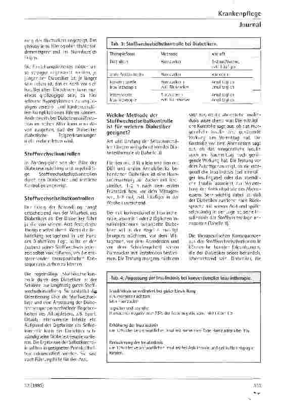 Vorschauseite 2: Wie gut muß der Diabetes eingestellt sein?
