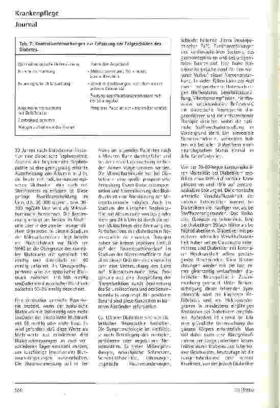 Vorschauseite 5: Wie gut muß der Diabetes eingestellt sein?