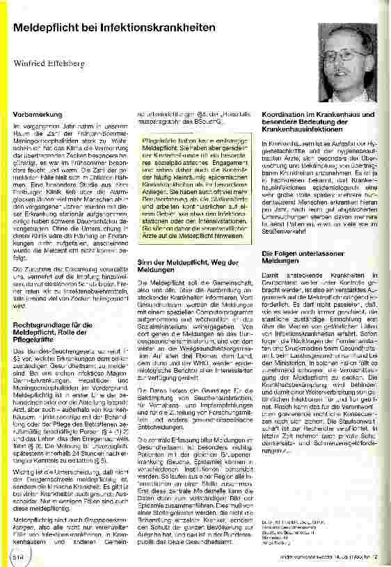 Vorschauseite 1: Meldepflicht bei Infektionskrankheiten