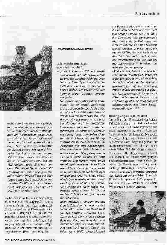 Vorschauseite 2: Kinästhetik als Instrument der PflegeüberleitungDie Patientin ist ein richtiger Profi