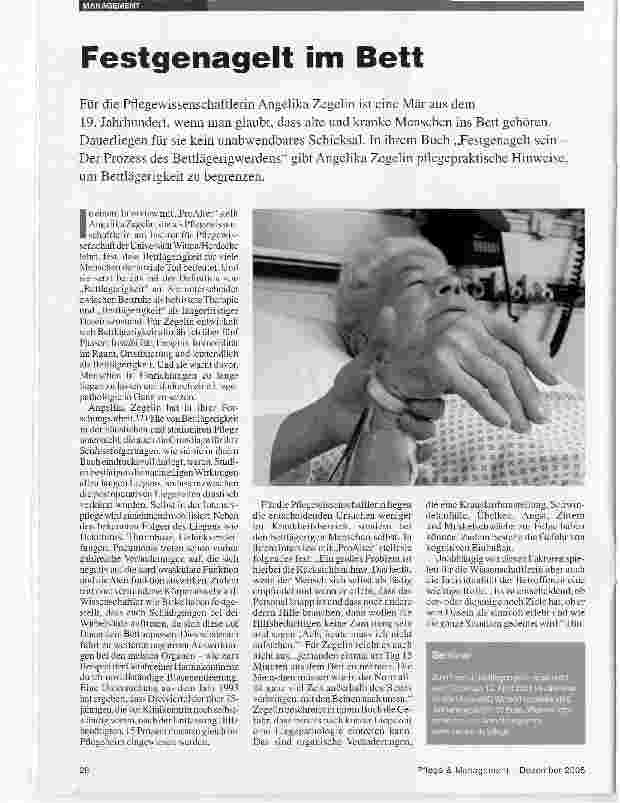 Vorschauseite 1: Festgenagelt im Bett