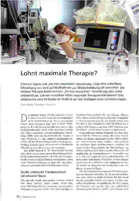 Vorschauseite 1: Lohnt maximale Therapie?