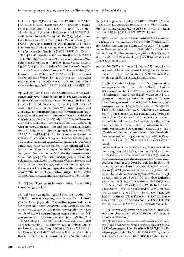 Vorschauseite 4: Entschädigung wegen Benachteiligung aufgrund einer Schwerbehinderung