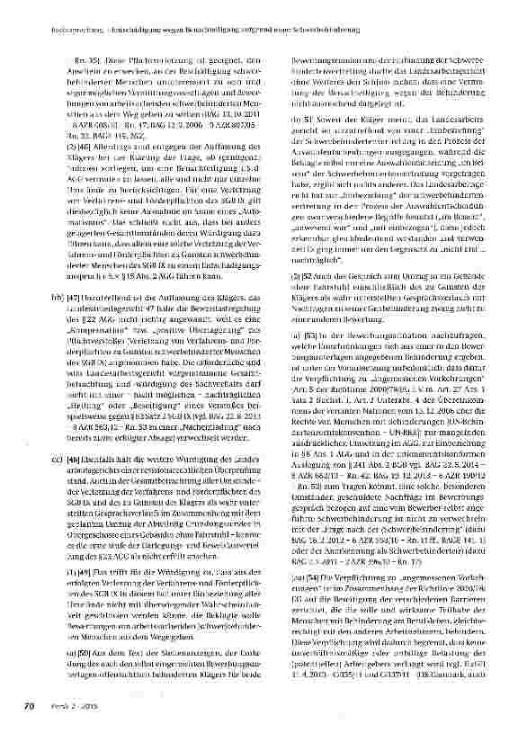 Vorschauseite 6: Entschädigung wegen Benachteiligung aufgrund einer Schwerbehinderung