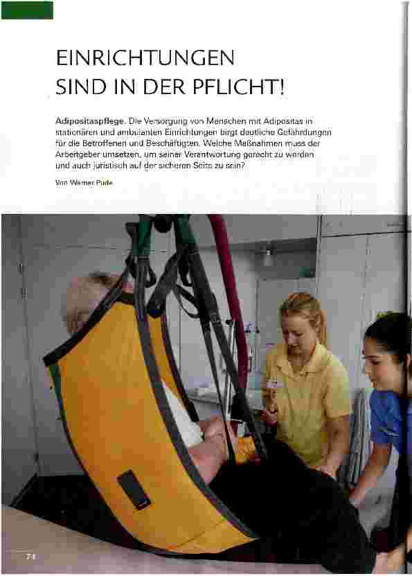 Vorschauseite 1: EINRICHTUNGEN SIND IN DER PFLICHT!