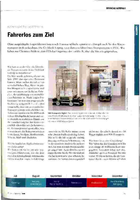 Vorschauseite 1: Fahrerlos zum Ziel