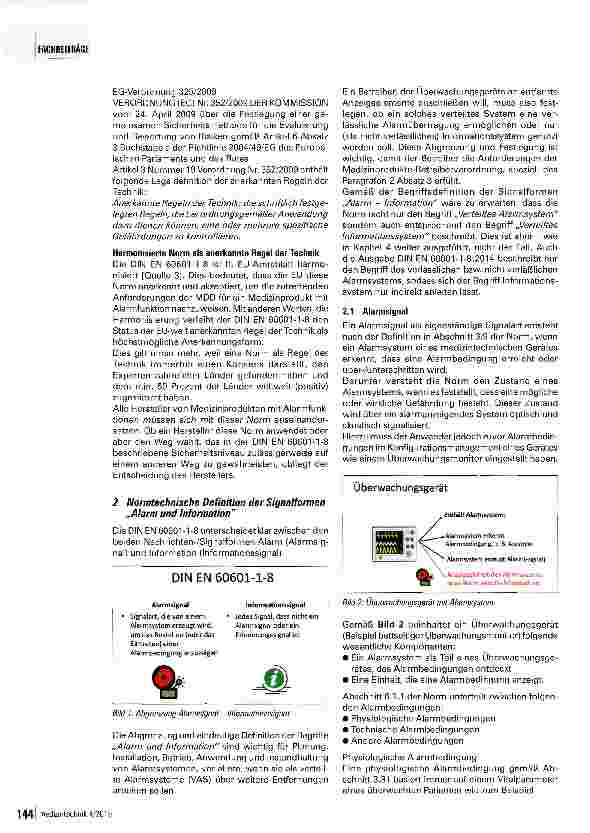 Vorschauseite 3: Die Alarmierungsnorm DINEN 60601-1-8: 2014