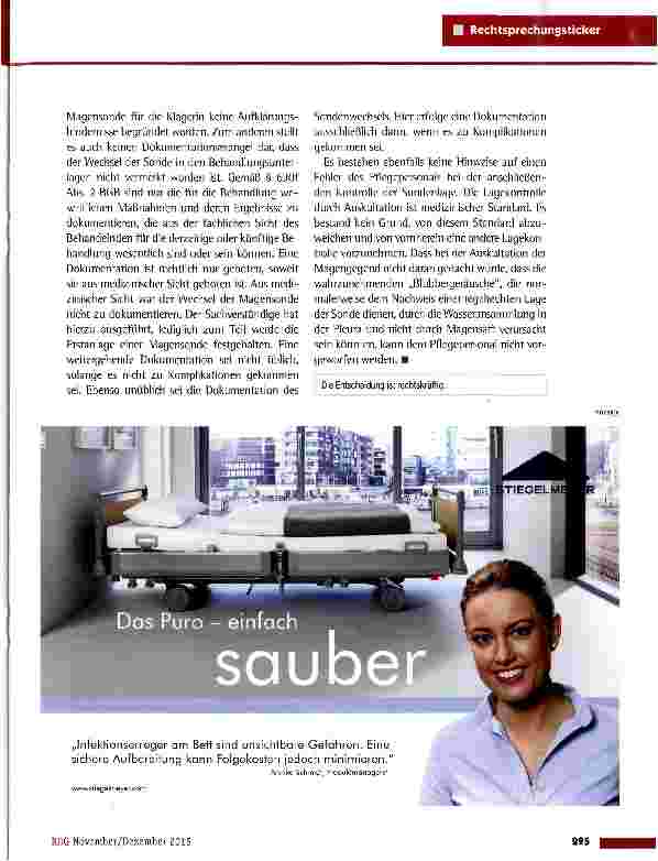 Vorschauseite 3: Fehlerhafter Sondenwechsel durch Pflegepersonal