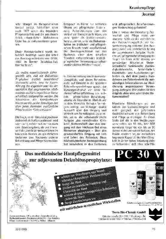 Vorschauseite 5: Verhalten und Maßnahmen sowie zivilrechtliche Verantwortung des Pflegepersonals bei Dekubiti