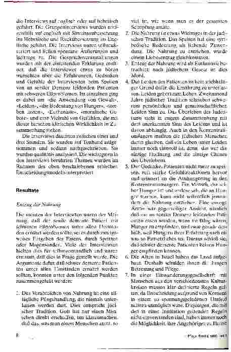 Vorschauseite 4: Ethische Entscheidung im Zusammenhang mit der Ernährung schwer dementer Patienten - Ein Vergleich zwischen Israel und Schweden