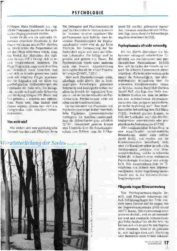 Vorschauseite 2: Heikle Balance zwischen Ruhe und Aktivierung Depression (2): Begleitung und Therapie