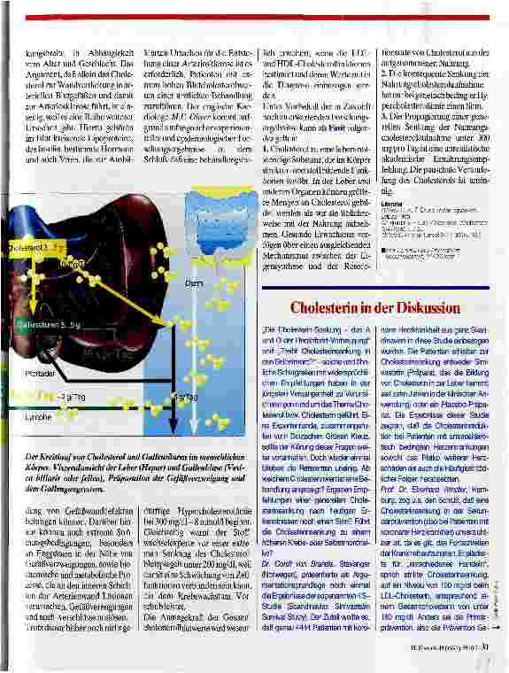 Vorschauseite 2: Cholesterol Eine lebensnotwendige, risikoreiche Substanz