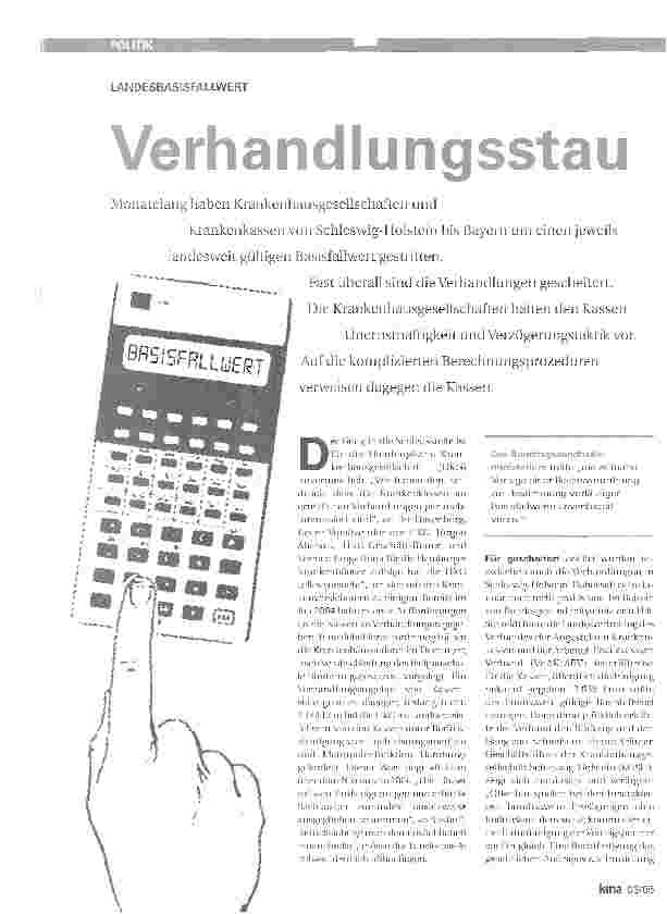 Vorschauseite 1: Verhandlungsstau