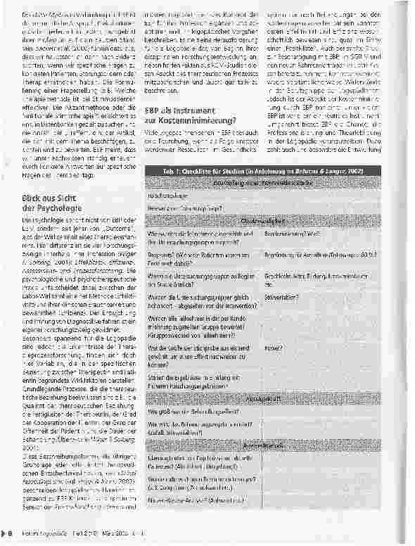Vorschauseite 3: Evidenz-basierte Praxis in der Logopädie -Mythos und Realität