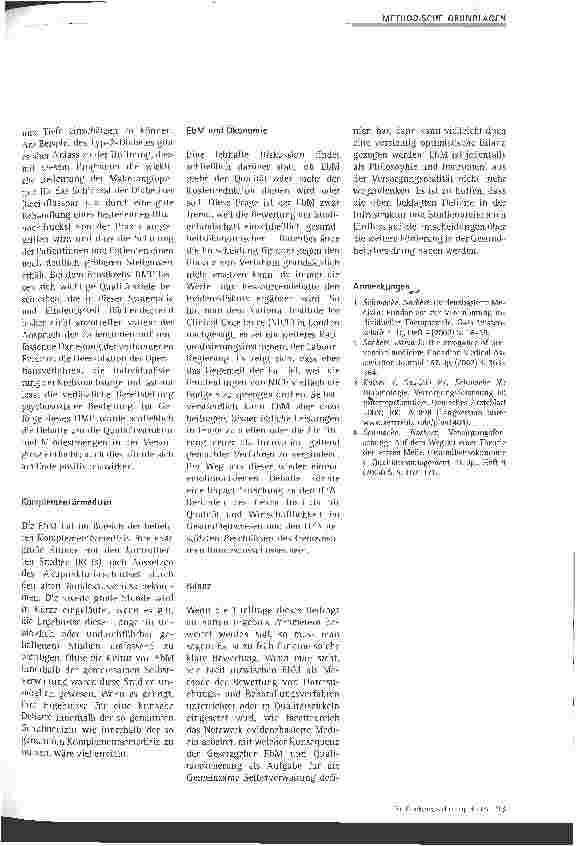 Vorschauseite 3: Was leistet die evidenzbasierte Medizin zur Versorgungssituation in Deutschland?