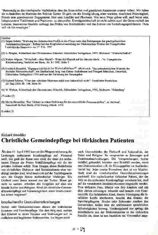 Vorschauseite 1: Christliche Gemeindepflege bei türkischen Patienten